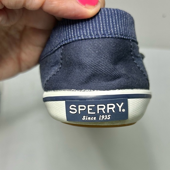 Sperry Top-Sider Lounge Away Navy Blue Canvas Boat Shoes Size 8 - Picture 11 of 16